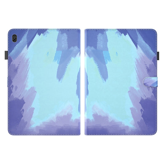 For Lenovo Tab M10 TB-X605L X605F Voltage Watercolor Pattern Skin Feel Magnetic Horizontal Flip PU Leather Case with Holder(Blue) - Lenovo by buy2fix | Online Shopping UK | buy2fix