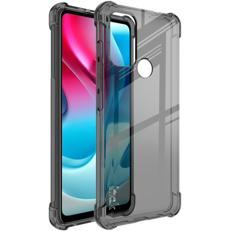 For Motorola Moto G60S IMAK All-inclusive Shockproof Airbag TPU Case with Screen Protector(Transparent Black) by imak