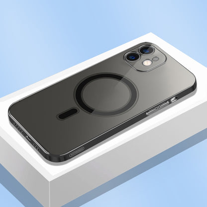 For iPhone 13 mini Classic Electroplating Shockproof Magsafe Case (Black) by buy2fix