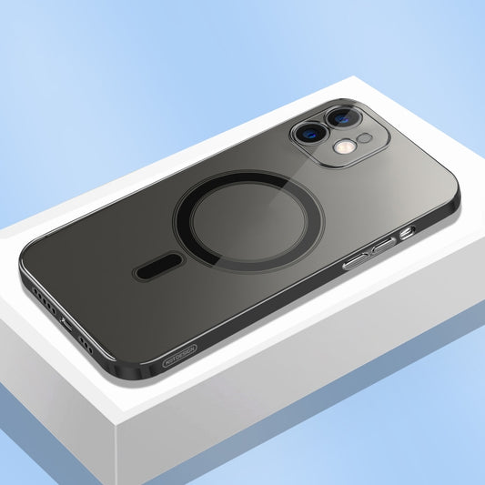 For iPhone 11 Classic Electroplating Shockproof Magsafe Case (Black) by buy2fix