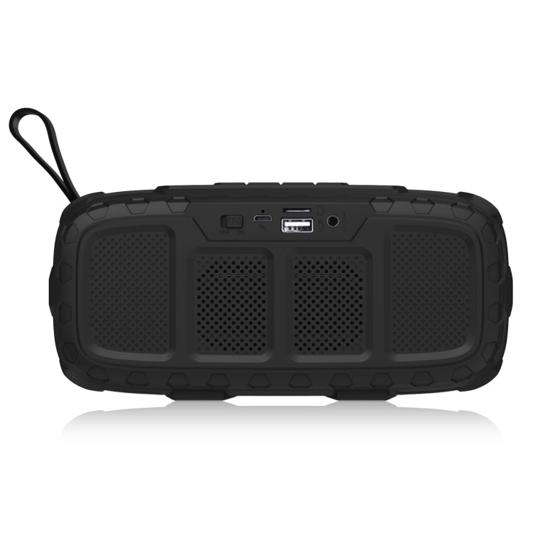 NewRixing NR-5018 Outdoor Portable Bluetooth Speaker, Support Hands-free Call / TF Card / FM / U Disk(Black) - Desktop Speaker by NewRixing | Online Shopping UK | buy2fix