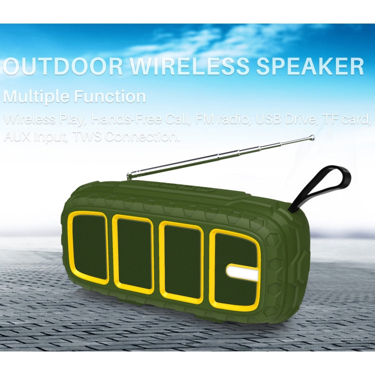 NewRixing NR-5018FM Outdoor Portable Bluetooth Speaker with Antenna, Support Hands-free Call / TF Card / FM / U Disk(Red+Black) - Desktop Speaker by NewRixing | Online Shopping UK | buy2fix
