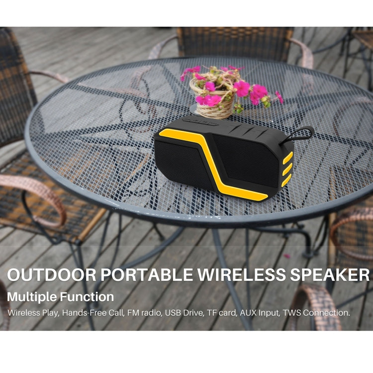 NewRixing NR-5019 Outdoor Portable Bluetooth Speaker, Support Hands-free Call / TF Card / FM / U Disk(Orange) - Desktop Speaker by NewRixing | Online Shopping UK | buy2fix