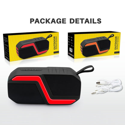 NewRixing NR-5019 Outdoor Portable Bluetooth Speaker, Support Hands-free Call / TF Card / FM / U Disk(Orange) - Desktop Speaker by NewRixing | Online Shopping UK | buy2fix