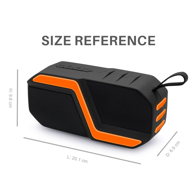 NewRixing NR-5019 Outdoor Portable Bluetooth Speaker, Support Hands-free Call / TF Card / FM / U Disk(Orange) - Desktop Speaker by NewRixing | Online Shopping UK | buy2fix