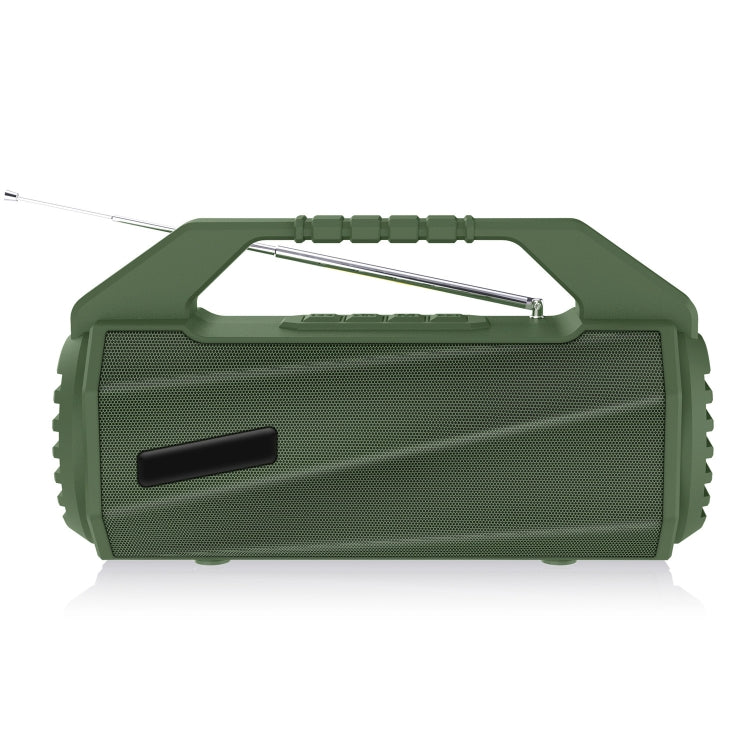 NewRixing NR-4025FM Outdoor Splash-proof Water Portable Bluetooth Speaker, Support Hands-free Call / TF Card / FM / U Disk(Green) - Desktop Speaker by NewRixing | Online Shopping UK | buy2fix