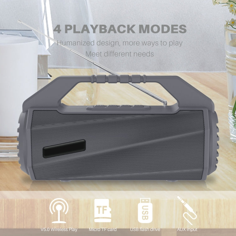 NewRixing NR-4025FM Outdoor Splash-proof Water Portable Bluetooth Speaker, Support Hands-free Call / TF Card / FM / U Disk(Green) - Desktop Speaker by NewRixing | Online Shopping UK | buy2fix