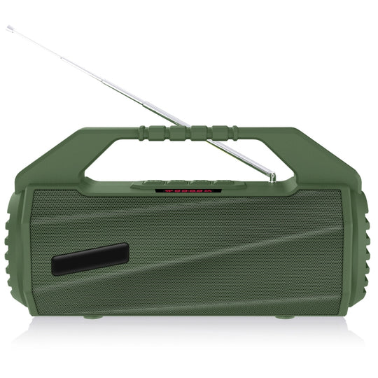 NewRixing NR-4025FM with Screen Outdoor Splash-proof Water Portable Bluetooth Speaker, Support Hands-free Call / TF Card / FM / U Disk(Green)