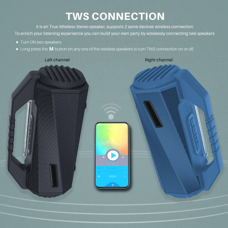 NewRixing NR-4025FM with Screen Outdoor Splash-proof Water Portable Bluetooth Speaker, Support Hands-free Call / TF Card / FM / U Disk(Red) - Desktop Speaker by NewRixing | Online Shopping UK | buy2fix