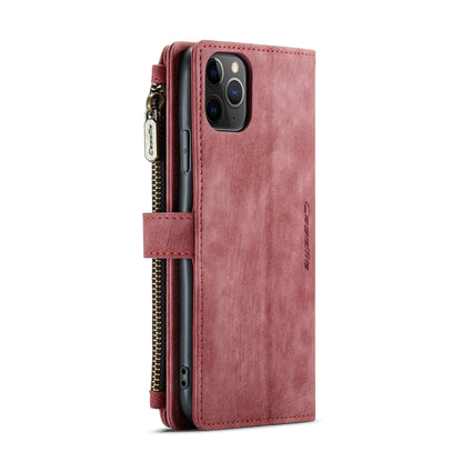 For iPhone 11 Pro Max CaseMe-C30 PU + TPU Multifunctional Horizontal Flip Leather Case with Holder & Card Slot & Wallet & Zipper Pocket (Red) - iPhone 11 Pro Max Cases by CaseMe | Online Shopping UK | buy2fix