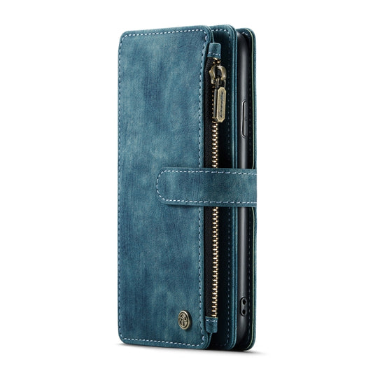 For iPhone 11 Pro Max CaseMe-C30 PU + TPU Multifunctional Horizontal Flip Leather Case with Holder & Card Slot & Wallet & Zipper Pocket (Blue) - iPhone 11 Pro Max Cases by CaseMe | Online Shopping UK | buy2fix