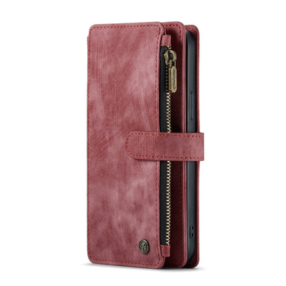 For iPhone 12 Pro Max CaseMe-C30 PU + TPU Multifunctional Horizontal Flip Leather Case with Holder & Card Slot & Wallet & Zipper Pocket(Red) - iPhone 12 Pro Max Cases by CaseMe | Online Shopping UK | buy2fix
