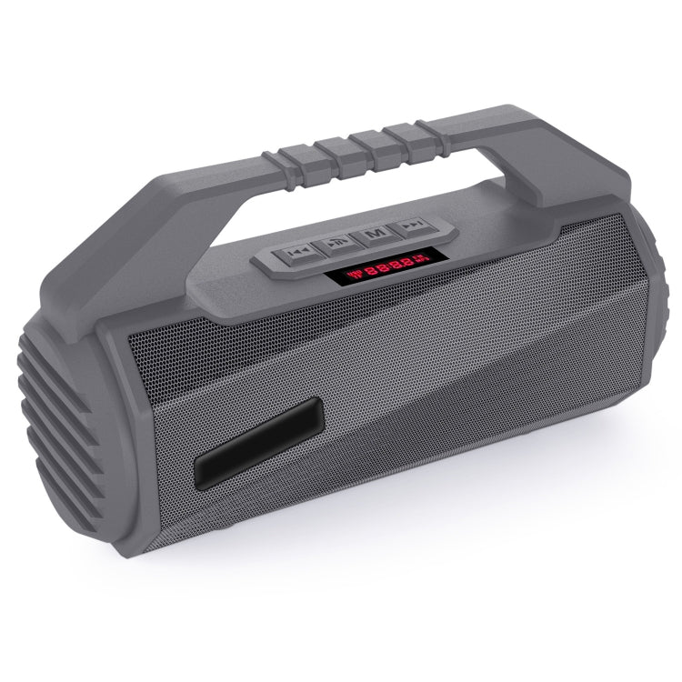 NewRixing NR-4025P with Screen Outdoor Splash-proof Water Portable Bluetooth Speaker, Support Hands-free Call / TF Card / FM / U Disk(Grey) - Desktop Speaker by NewRixing | Online Shopping UK | buy2fix