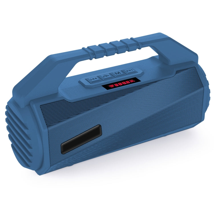 NewRixing NR-4025P with Screen Outdoor Splash-proof Water Portable Bluetooth Speaker, Support Hands-free Call / TF Card / FM / U Disk(Blue) - Desktop Speaker by NewRixing | Online Shopping UK | buy2fix