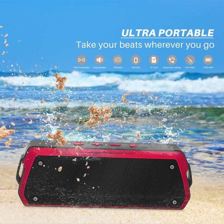 NewRixing NR-5000 IPX5 High Fidelity Bluetooth Speaker, Support Hands-free Call / TF Card / FM / U Disk(Gold) - Desktop Speaker by NewRixing | Online Shopping UK | buy2fix