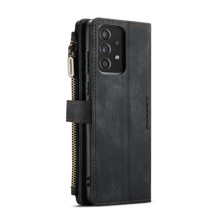 For Samsung Galaxy A52 5G / 4G CaseMe-C30 PU + TPU Multifunctional Horizontal Flip Leather Case with Holder & Card Slot & Wallet & Zipper Pocket(Black) by CaseMe