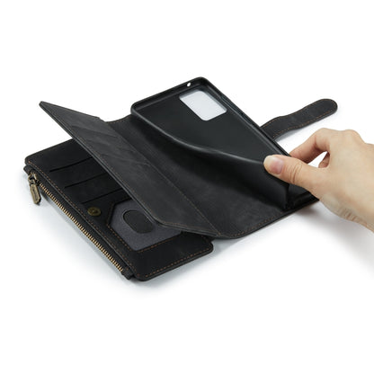 For Samsung Galaxy A52 5G / 4G CaseMe-C30 PU + TPU Multifunctional Horizontal Flip Leather Case with Holder & Card Slot & Wallet & Zipper Pocket(Black) by CaseMe