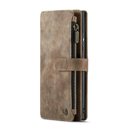 For Samsung Galaxy Note20 Ultra CaseMe-C30 PU + TPU Multifunctional Horizontal Flip Leather Case with Holder & Card Slot & Wallet & Zipper Pocket(Brown) - Galaxy Note20 Ultra Cases by CaseMe | Online Shopping UK | buy2fix