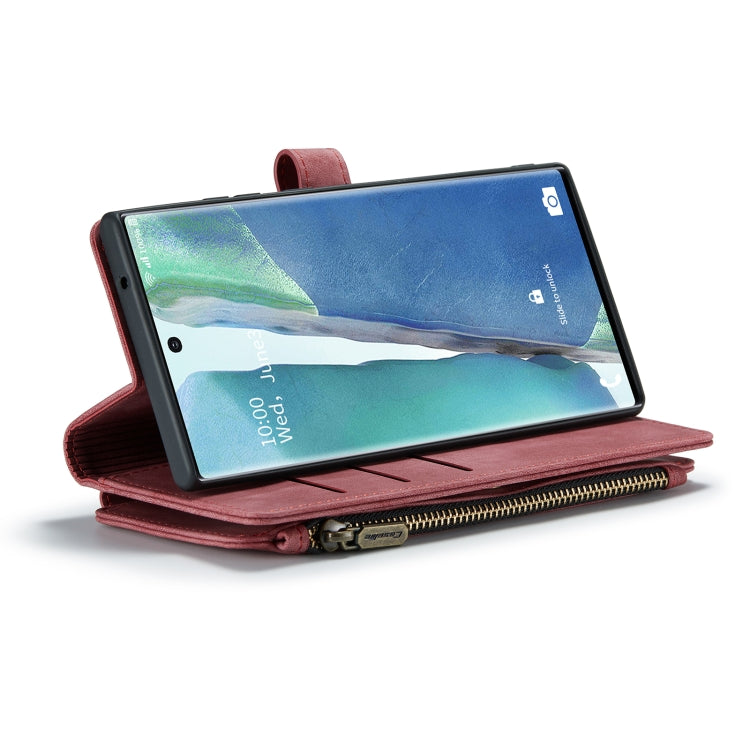 For Samsung Galaxy Note20 Ultra CaseMe-C30 PU + TPU Multifunctional Horizontal Flip Leather Case with Holder & Card Slot & Wallet & Zipper Pocket(Red) - Galaxy Note20 Ultra Cases by CaseMe | Online Shopping UK | buy2fix