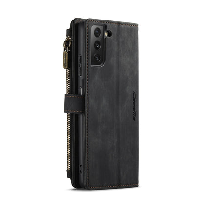 For Samsung Galaxy S21+ 5G CaseMe-C30 PU + TPU Multifunctional Horizontal Flip Leather Case with Holder & Card Slot & Wallet & Zipper Pocket(Black) - Galaxy S21+ 5G Cases by CaseMe | Online Shopping UK | buy2fix