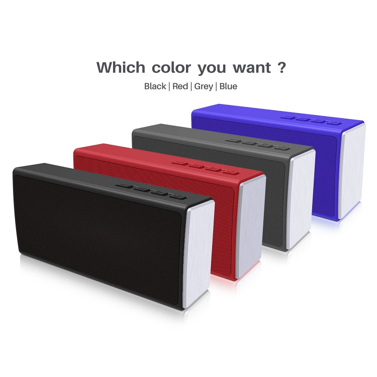 NewRixing NR-5012 Desktop Plating Bluetooth Speakerr, Support Hands-free Call / TF Card / FM / U Disk(Grey) - Desktop Speaker by NewRixing | Online Shopping UK | buy2fix