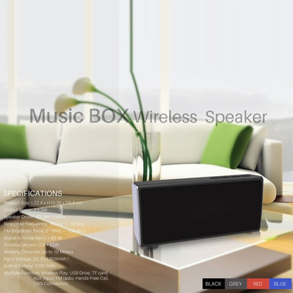 NewRixing NR-5012 Desktop Plating Bluetooth Speakerr, Support Hands-free Call / TF Card / FM / U Disk(Grey) - Desktop Speaker by NewRixing | Online Shopping UK | buy2fix