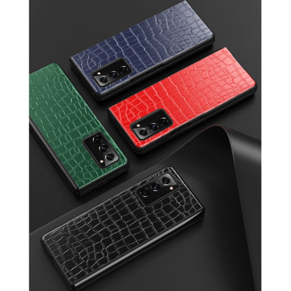 For Samsung Galaxy Z Fold2 5G Crocodile Texture Leather Folding Protective Case(Black) by buy2fix