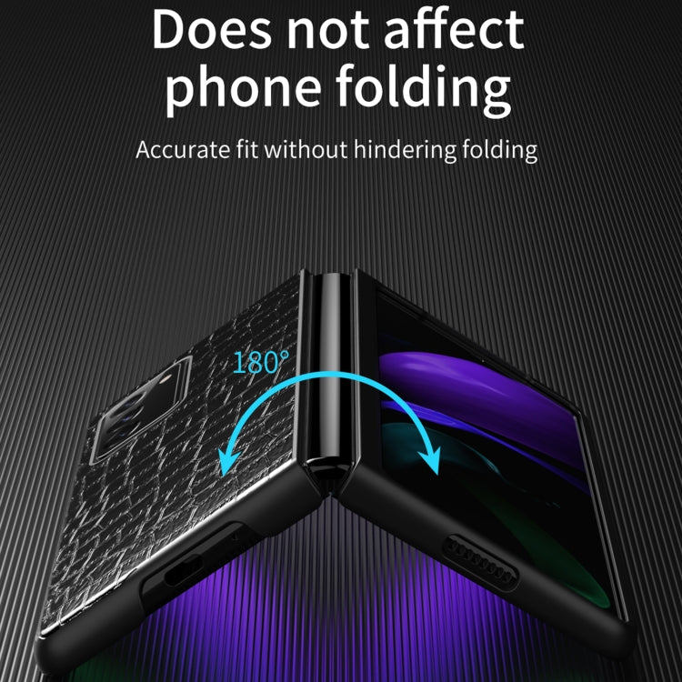 For Samsung Galaxy Z Fold2 5G Crocodile Texture Leather Folding Protective Case(Black) by buy2fix