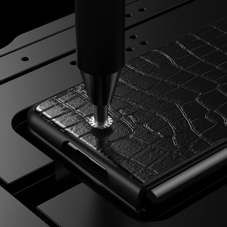 For Samsung Galaxy Z Fold2 5G Crocodile Texture Leather Folding Protective Case(Black) by buy2fix