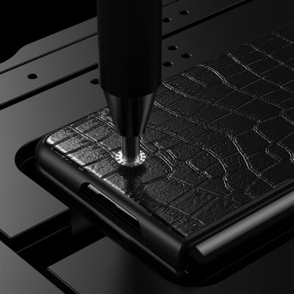 For Samsung Galaxy Z Fold2 5G Crocodile Texture Leather Folding Protective Case(Black) by buy2fix