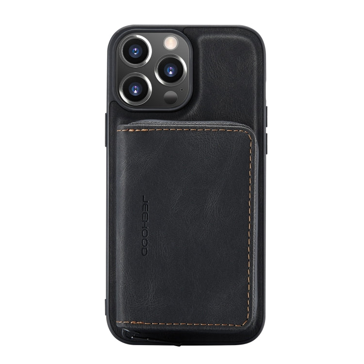 For iPhone 13 mini JEEHOOD Magnetic Zipper Horizontal Flip Leather Case with Holder & Card Slot & Wallet (Black) - iPhone 13 mini Cases by JEEHOOD | Online Shopping UK | buy2fix