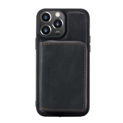 For iPhone 13 mini JEEHOOD Magnetic Zipper Horizontal Flip Leather Case with Holder & Card Slot & Wallet (Black) - iPhone 13 mini Cases by JEEHOOD | Online Shopping UK | buy2fix