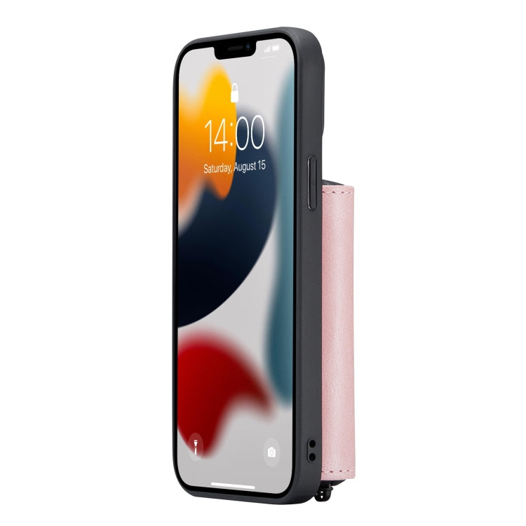 For iPhone 13 Pro Max JEEHOOD Magnetic Zipper Horizontal Flip Leather Case with Holder & Card Slot & Wallet (Pink) - iPhone 13 Pro Max Cases by JEEHOOD | Online Shopping UK | buy2fix