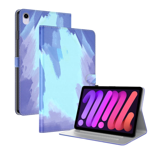 For iPad mini 2024 / mini 6 Watercolor Pattern Skin Feel Magnetic Horizontal Flip PU Leather Tablet Case with Holder & Card Slots & Photo Frame(Winter Snow) - iPad mini 6 Cases by buy2fix | Online Shopping UK | buy2fix
