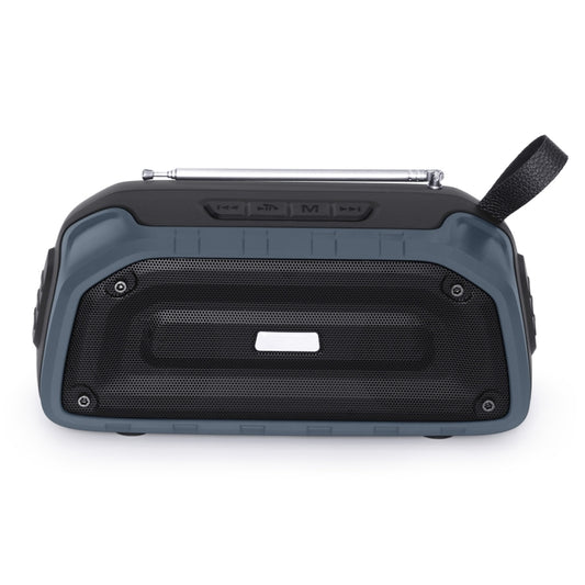New Rixing NR-906FM TWS Waterproof Bluetooth Speaker Support Hands-free Call / FM with Handle & Antenna(Dark Blue) - Desktop Speaker by NewRixing | Online Shopping UK | buy2fix