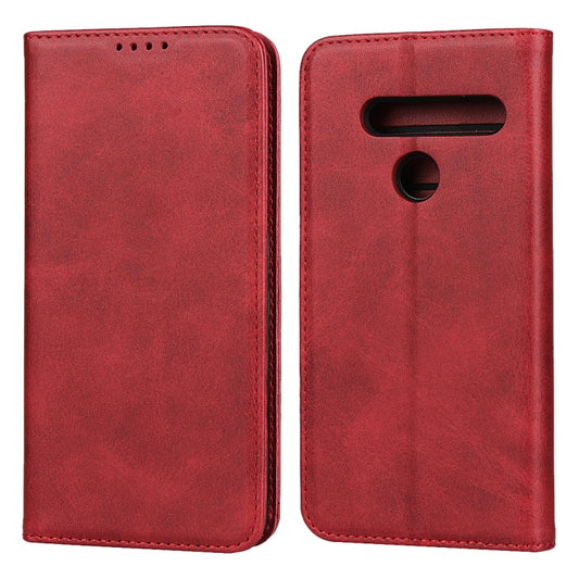 For LG G8 ThinQ Calf Texture Magnetic Horizontal Flip Leather Case with Holder & Card Slots & Wallet(Red) - LG Cases by buy2fix | Online Shopping UK | buy2fix