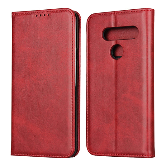 For LG V40 ThinQ Calf Texture Magnetic Horizontal Flip Leather Case with Holder & Card Slots & Wallet(Red) - LG Cases by buy2fix | Online Shopping UK | buy2fix