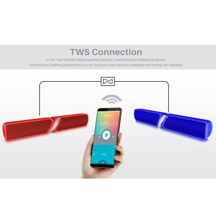 NewRixing NR-6017 Outdoor Portable Bluetooth Speaker, Support Hands-free Call / TF Card / FM / U Disk(Blue) - Desktop Speaker by NewRixing | Online Shopping UK | buy2fix