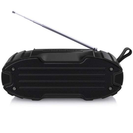 New Rixing NR-907FM TWS Outdoor Bluetooth Speaker Support Hands-free Call / FM with Handle & Antenna(Black)