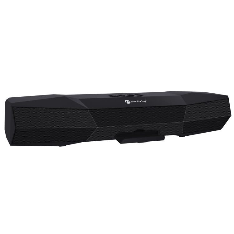 NewRixing NR-7011 Outdoor Portable Bluetooth Speaker with Phone Holder, Support Hands-free Call / TF Card / FM / U Disk(Black) - Desktop Speaker by NewRixing | Online Shopping UK | buy2fix