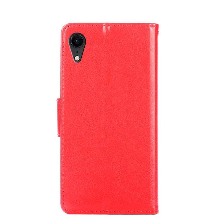 For iPhone XR Crystal Texture Horizontal Flip Leather Case with Holder & Card Slots & Wallet(Red) by buy2fix