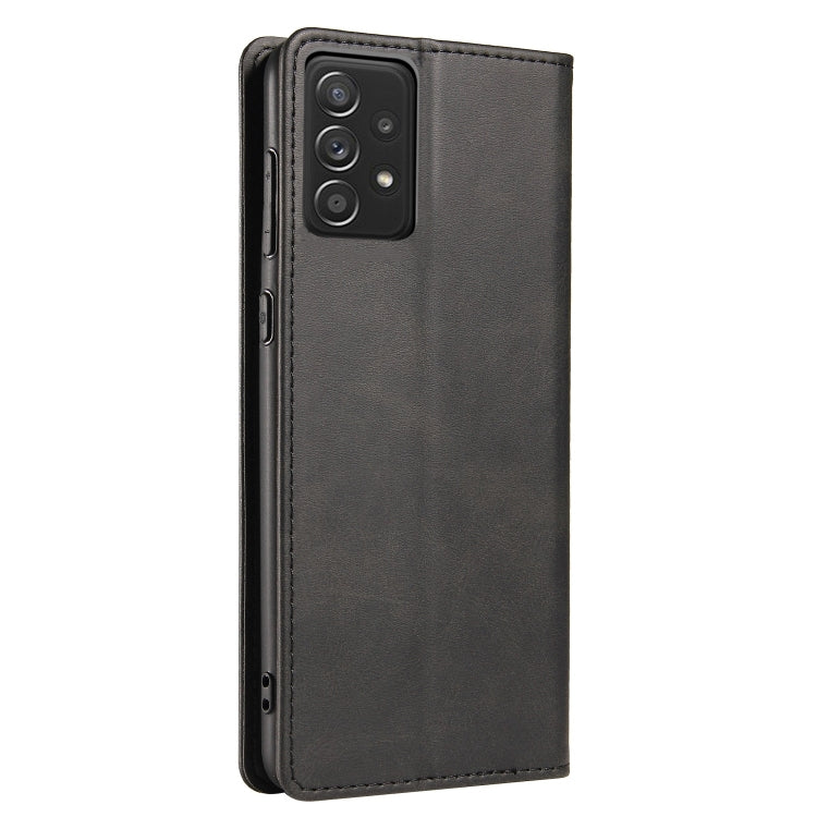 For Samsung Galaxy A52 5G / 4G Calf Texture Magnetic Horizontal Flip Leather Case with Holder & Card Slots & Wallet(Black) by buy2fix