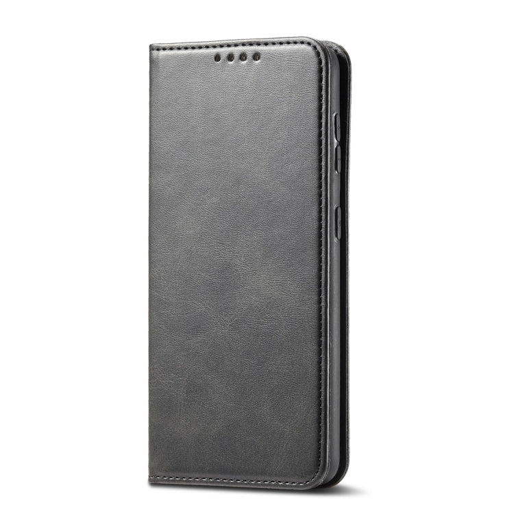 For Samsung Galaxy A50 Calf Texture Magnetic Horizontal Flip Leather Case with Holder & Card Slots & Wallet(Black) by buy2fix