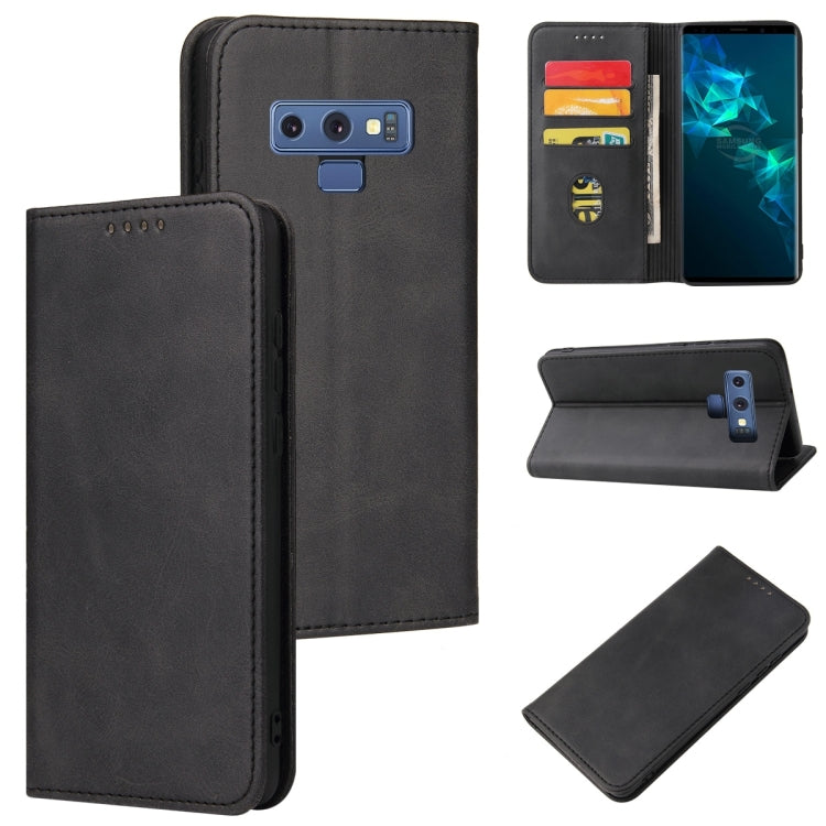 For Samsung Galaxy Note9 Calf Texture Magnetic Horizontal Flip Leather Case with Holder & Card Slots & Wallet(Black) by buy2fix