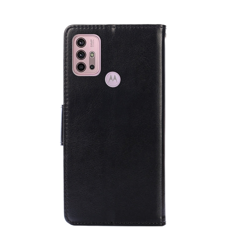 For Motorola Moto G30 Crystal Texture Horizontal Flip Leather Case with Holder & Card Slots & Wallet(Black) by buy2fix