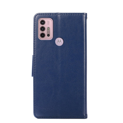 For Motorola Moto G30 Crystal Texture Horizontal Flip Leather Case with Holder & Card Slots & Wallet(Royal Blue) by buy2fix