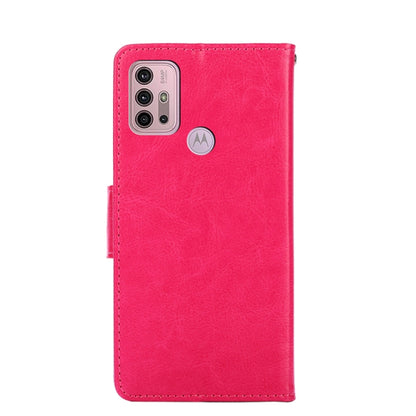 For Motorola Moto G30 Crystal Texture Horizontal Flip Leather Case with Holder & Card Slots & Wallet(Rose Red) by buy2fix