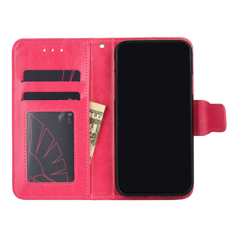 For Motorola Moto G30 Crystal Texture Horizontal Flip Leather Case with Holder & Card Slots & Wallet(Rose Red) by buy2fix