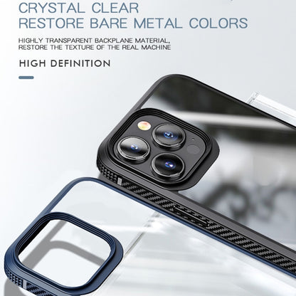 For iPhone 13 MG Series Carbon Fiber TPU + Clear PC Four-corner Airbag Shockproof Case Pro(White) by buy2fix