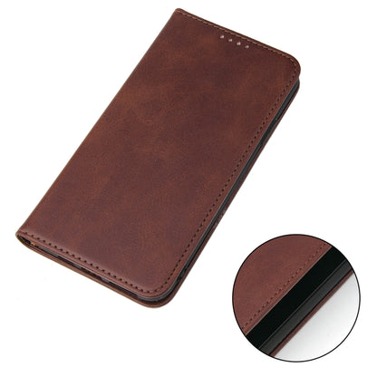 For iPhone 11 Calf Texture Magnetic Horizontal Flip Leather Case with Holder & Card Slots & Wallet (Brown) by buy2fix